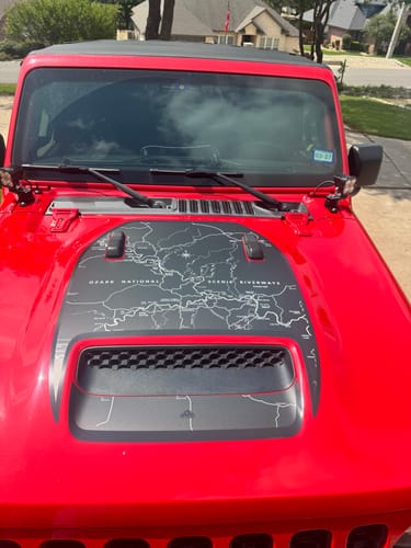 Customer photo review of JL Hood Custom Design Removable Trail Armor