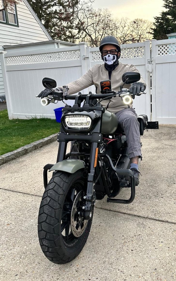 Customer photo review of Low Profile Reversible DOT Polo Helmet / Punisher