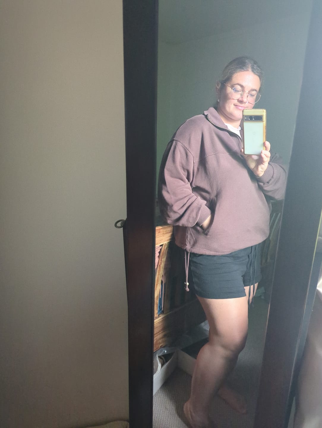 Customer photo review of Women's Zip Crew Sweater