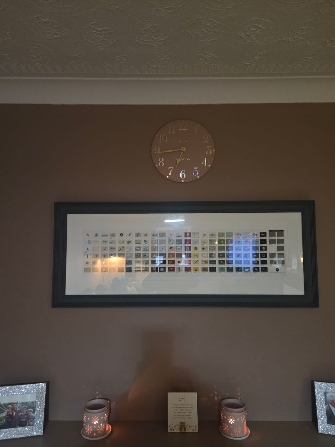 Customer photo review of Thomas Kent London. Arabic Wall Clock 12" (31cm) Blush Pink *Delivers Next Day