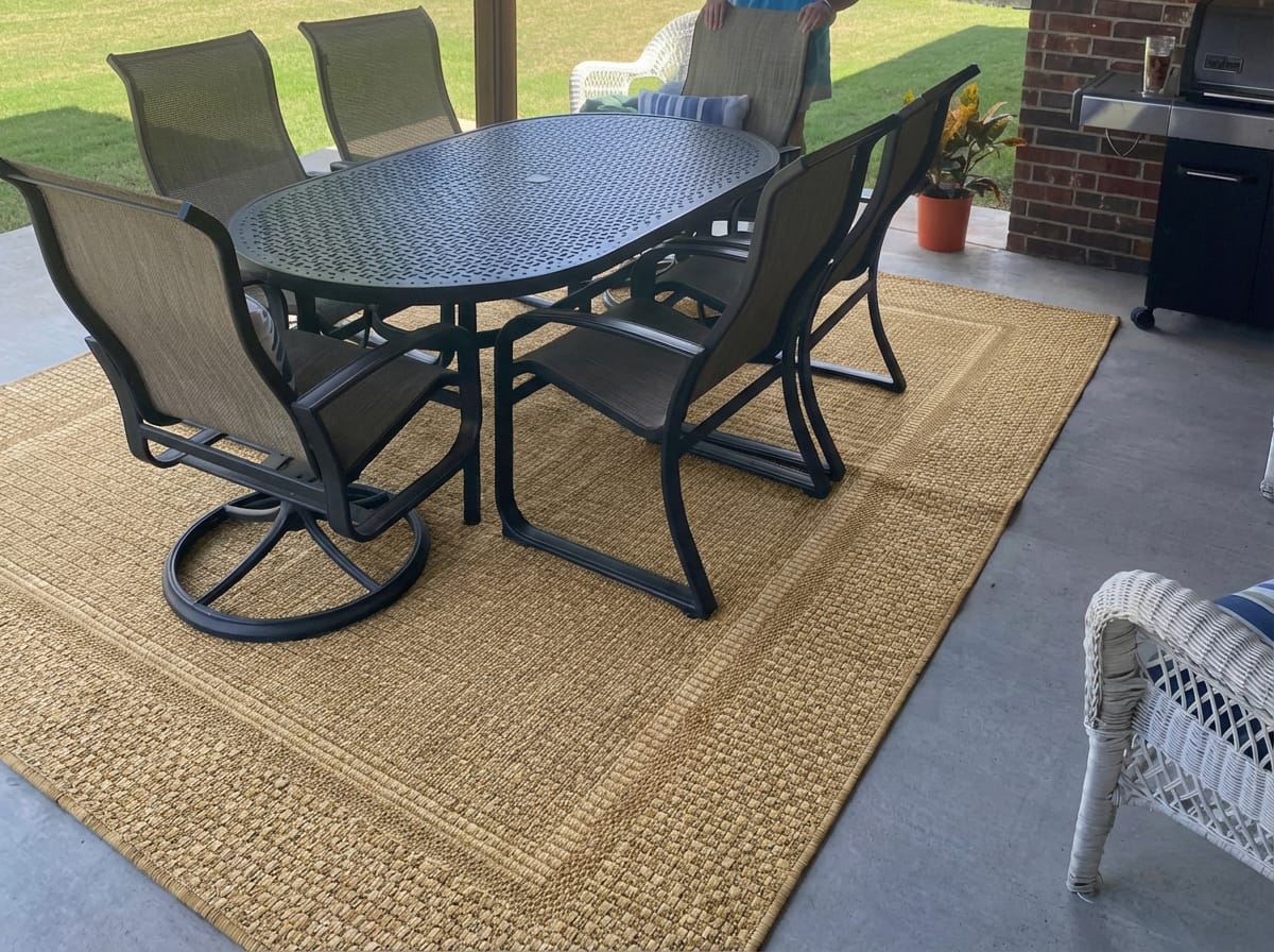 Customer photo review of Willow Lane Indoor/Outdoor Rug - Brown