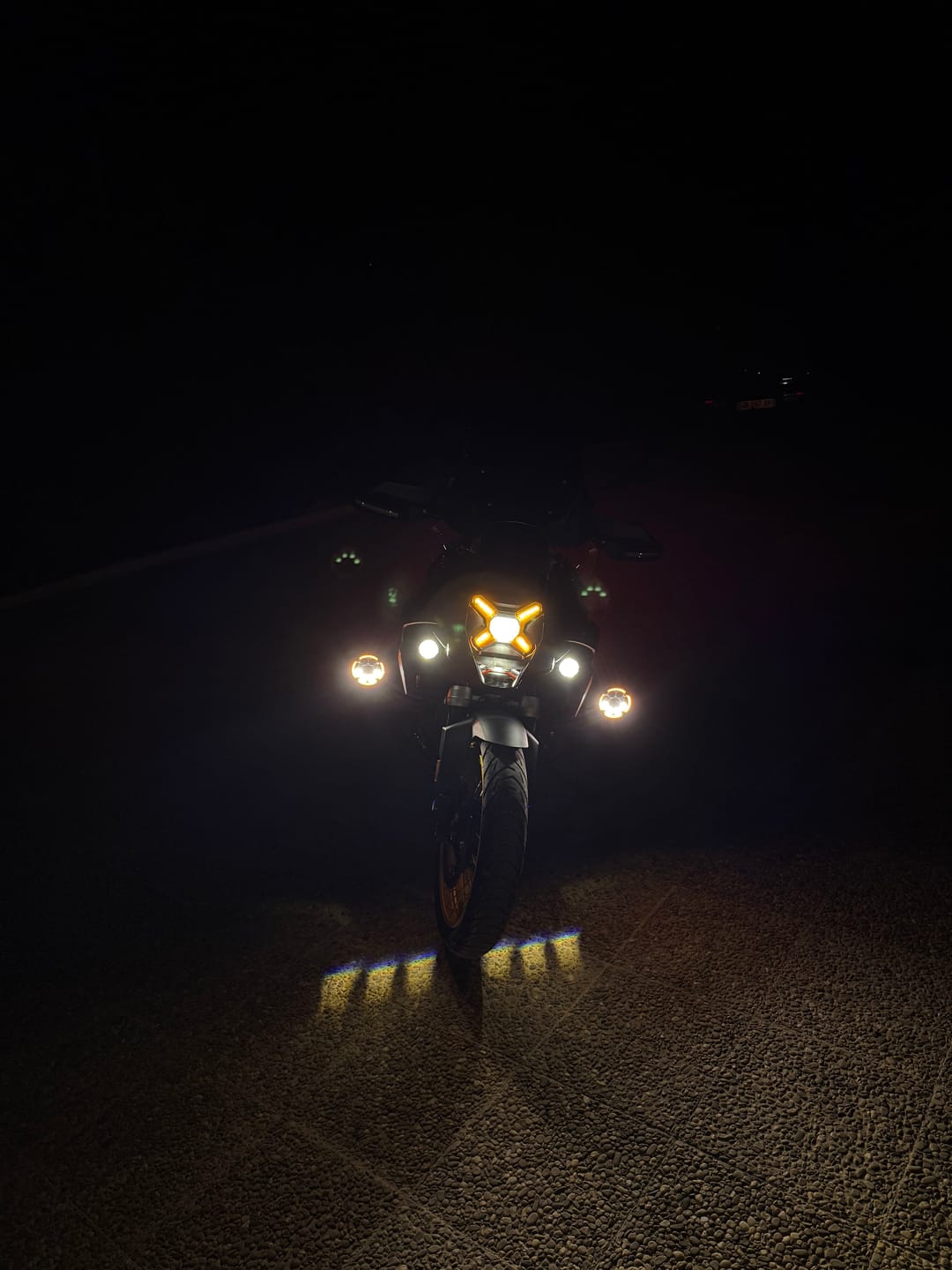 Customer photo review of Motorcycle Lights – The World’s Smartest Motorcycle Auxiliary Lighting System