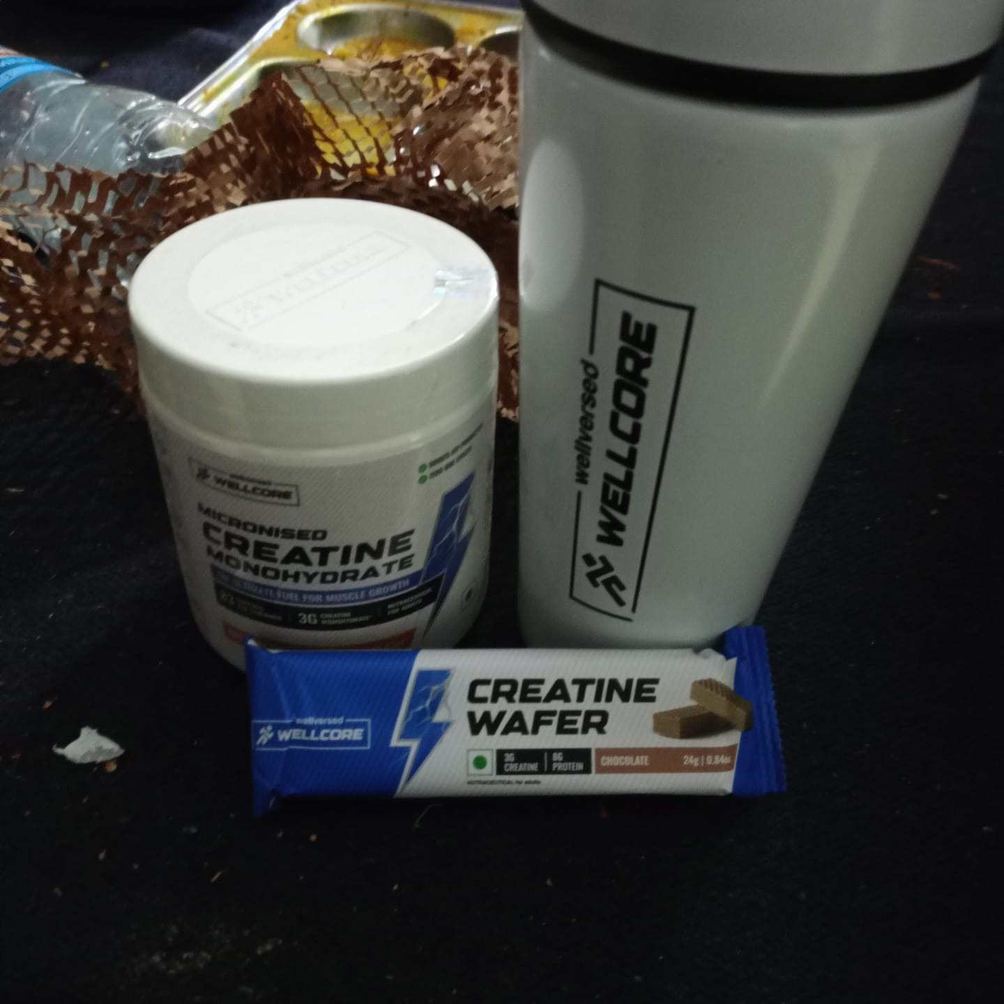 Customer photo review of Wellcore - Micronised Creatine Monohydrate (83 Servings, Tropical Tango) + Premium Steel Shaker