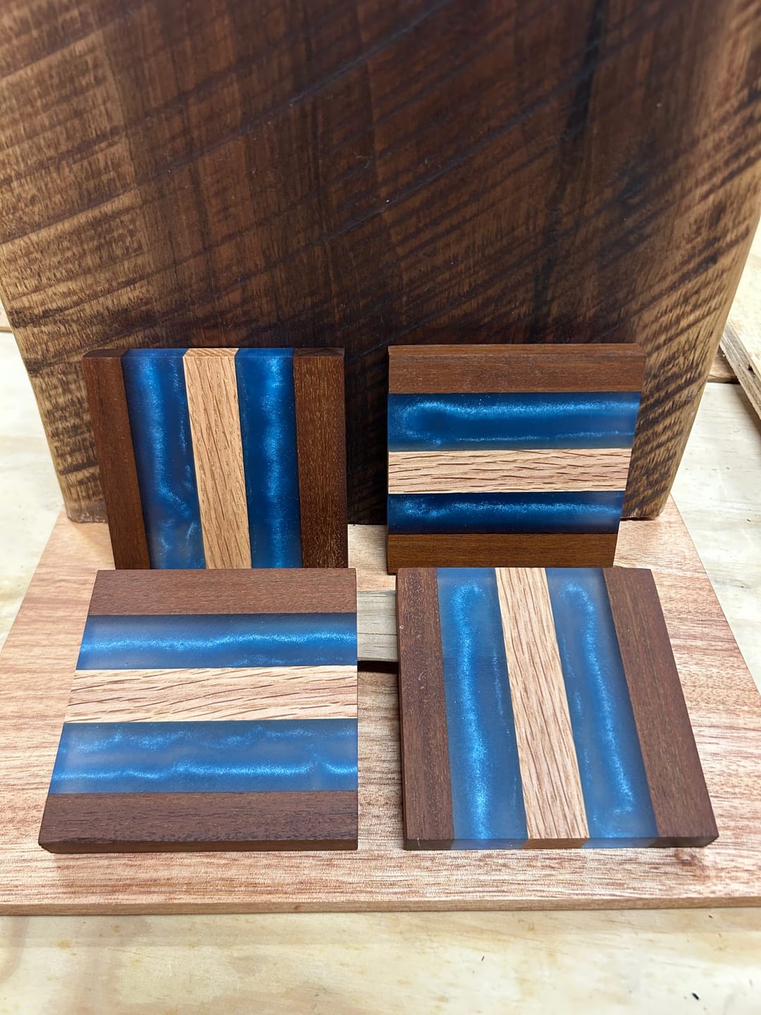 Customer photo review of 16.5x4x1" Silicone Mold For Epoxy Resin - Coaster Mold + Long Cheeseboards