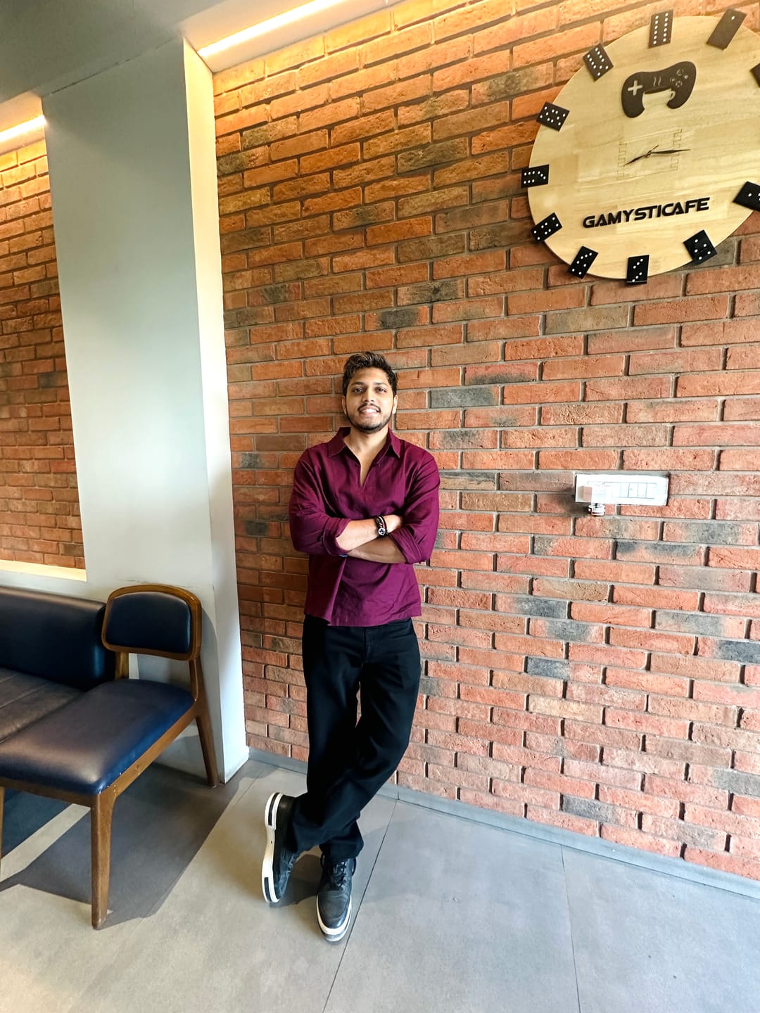 Customer photo review of Wine Lightweight Structured Kurta Shirt