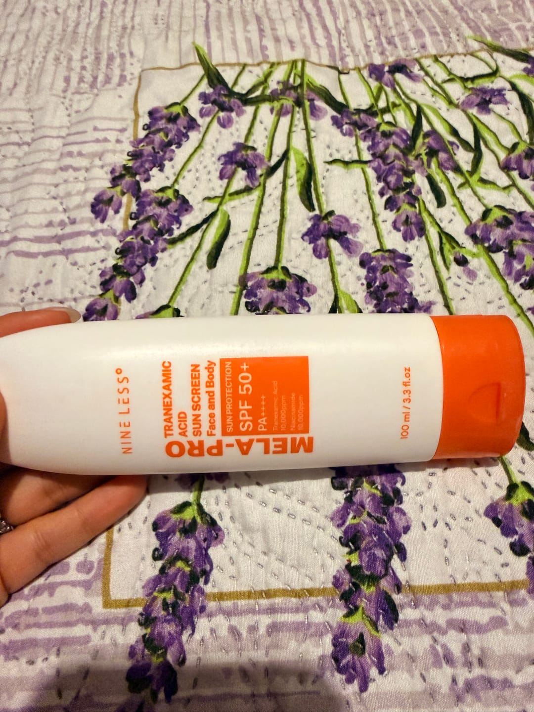 Customer photo review of Mela-Pro Tranexamic Acid Sun Screen SPF 50+ PA++++