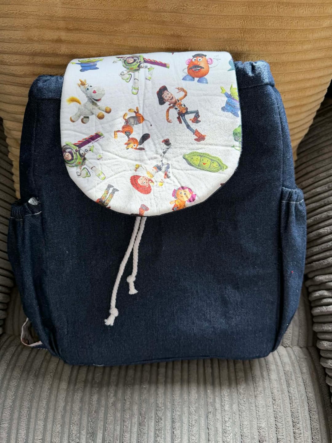 Customer photo review of 8oz Washed Denim Fabric
