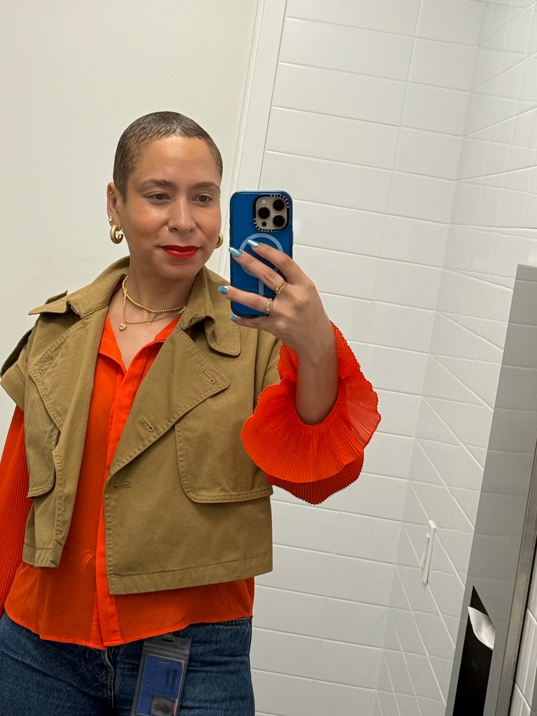 Customer photo review of Atomic Red Lipstick