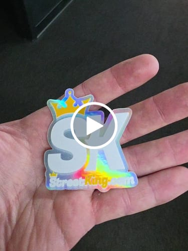 Customer video review of 100 2.5" Custom Holographic Stickers