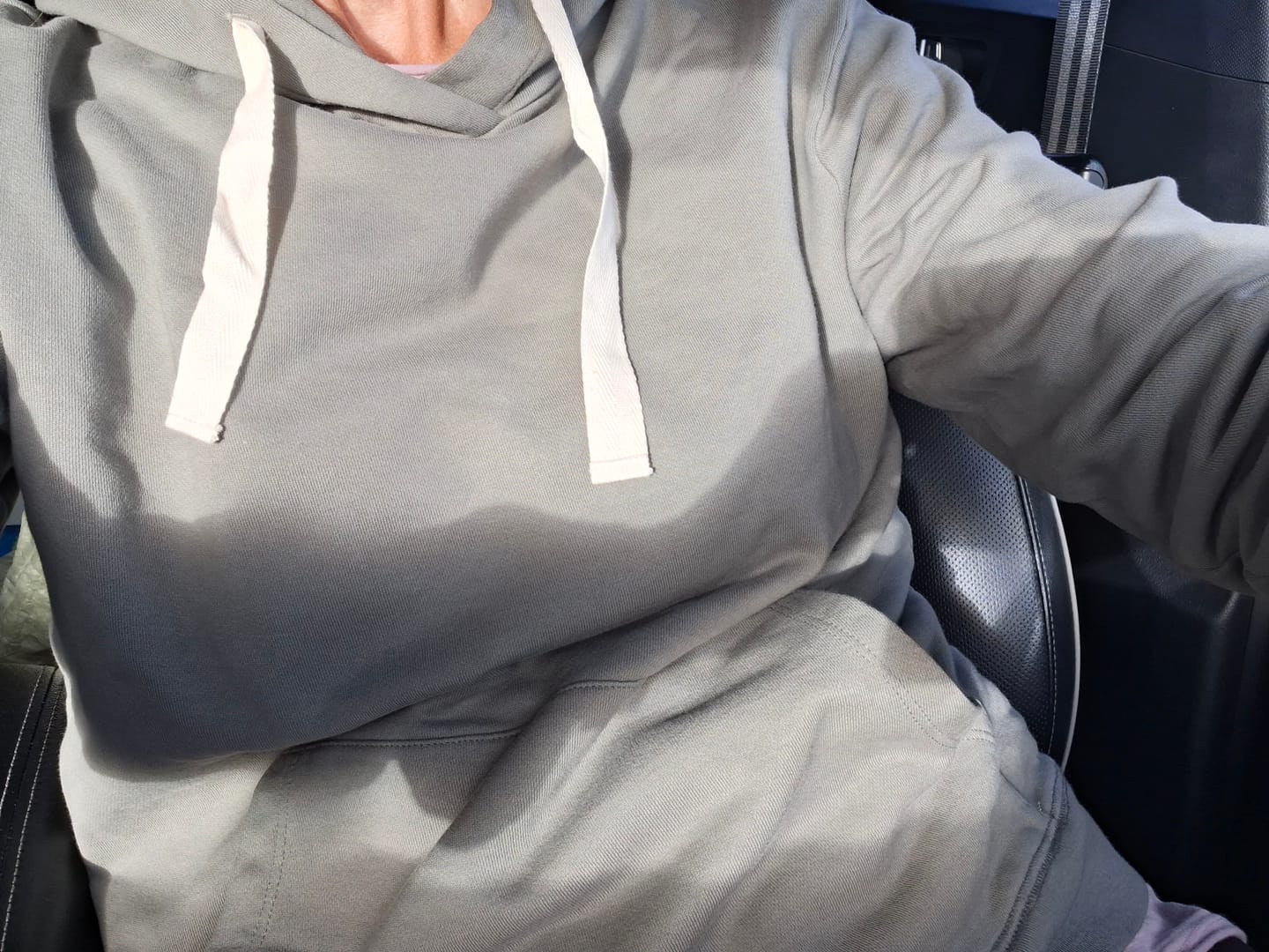 Customer photo review of Slouchy Organic Cotton Hoodie Khaki