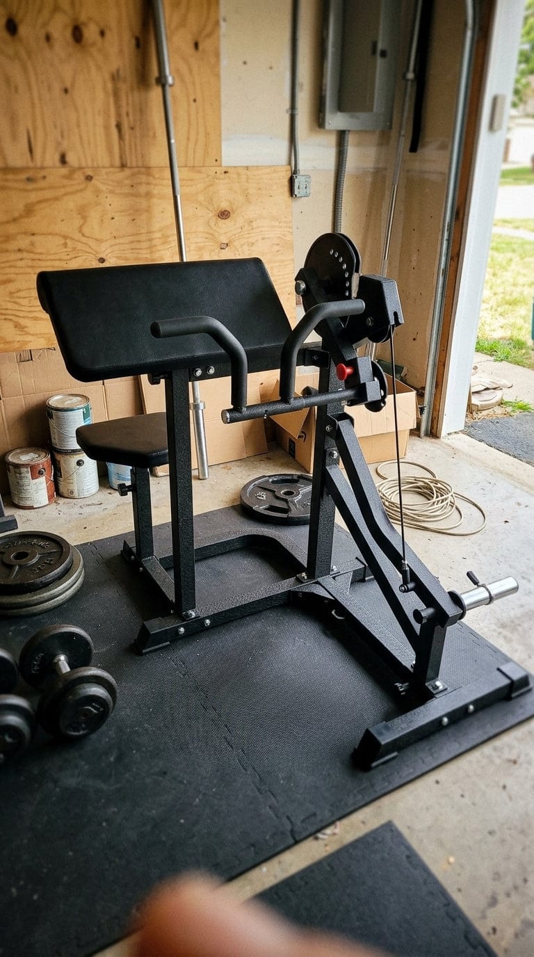 Customer photo review of Plate Loaded Bicep & Tricep Machine