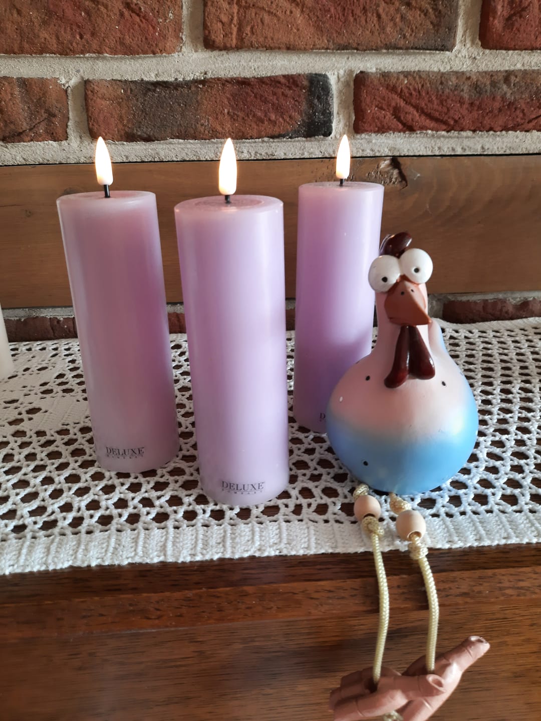 Customer photo review of LED Bloklys Ø 5 x 15 cm Lavendel