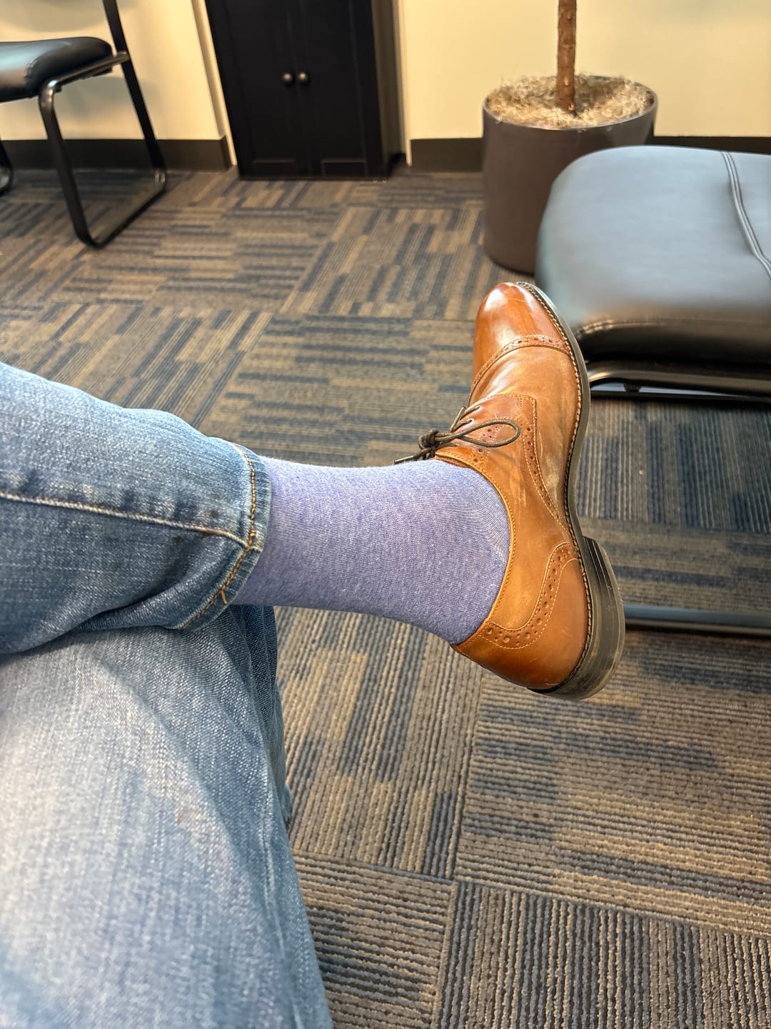 Customer photo review of Turquoise Diamonds - A Turquoise Sock with a Contrasting Diamond Pattern