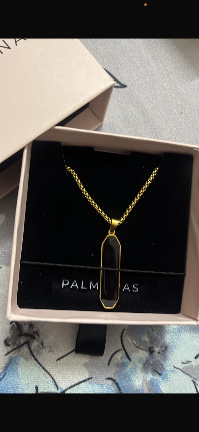 Customer photo review of Midnight Prism Necklace- Gold