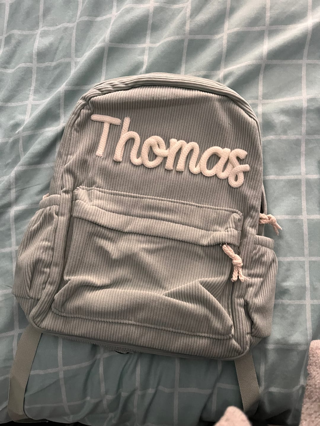 Customer photo review of K&C - Personalized Knitted Backpack