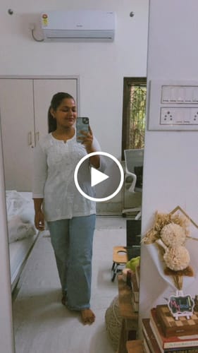 Customer video review of Hoor Beige Viscose Georgette Kurta