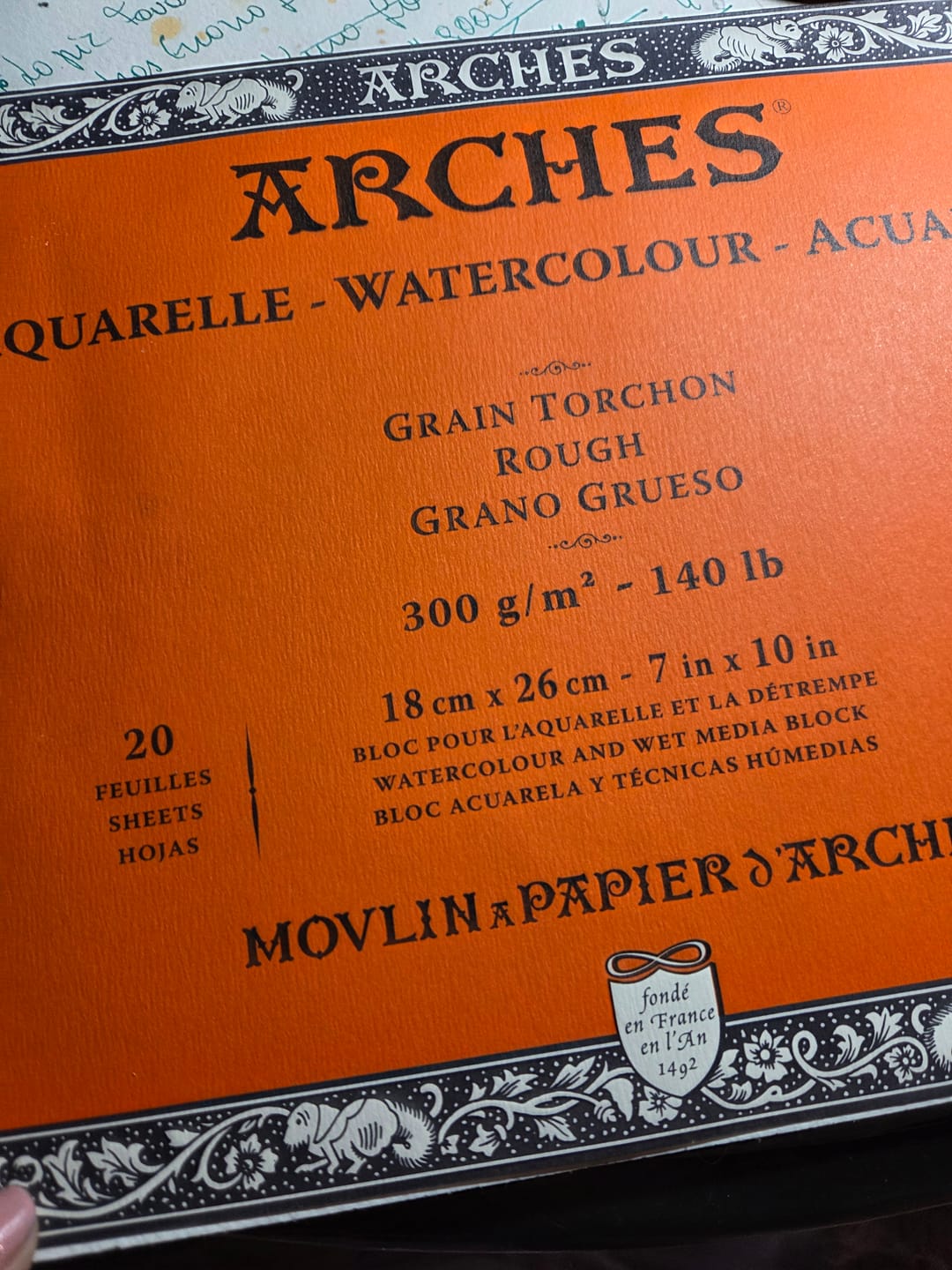 Customer photo review of Arches - Block Acuarela Grano Grueso 300 g/m2 20 h