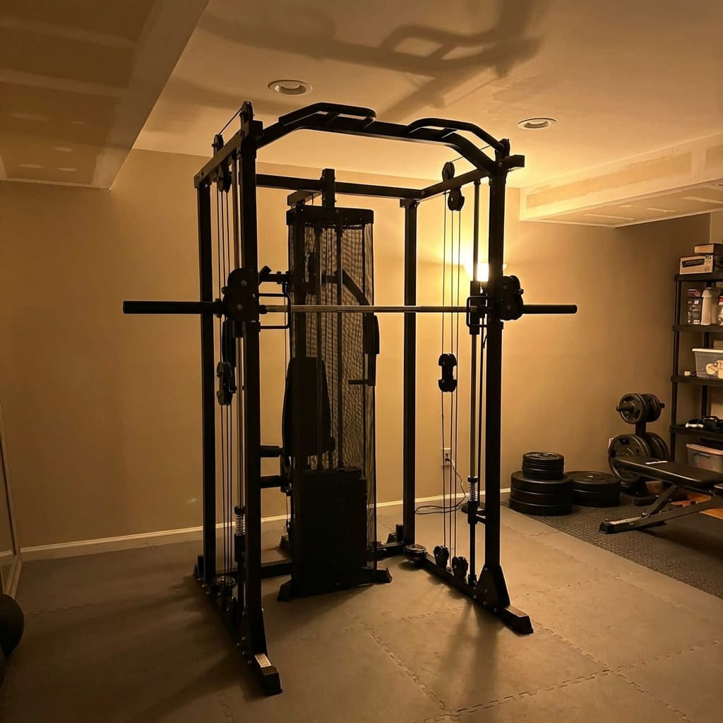 Customer photo review of Multi-Function Home Gym System with 150lbs Weight Stack