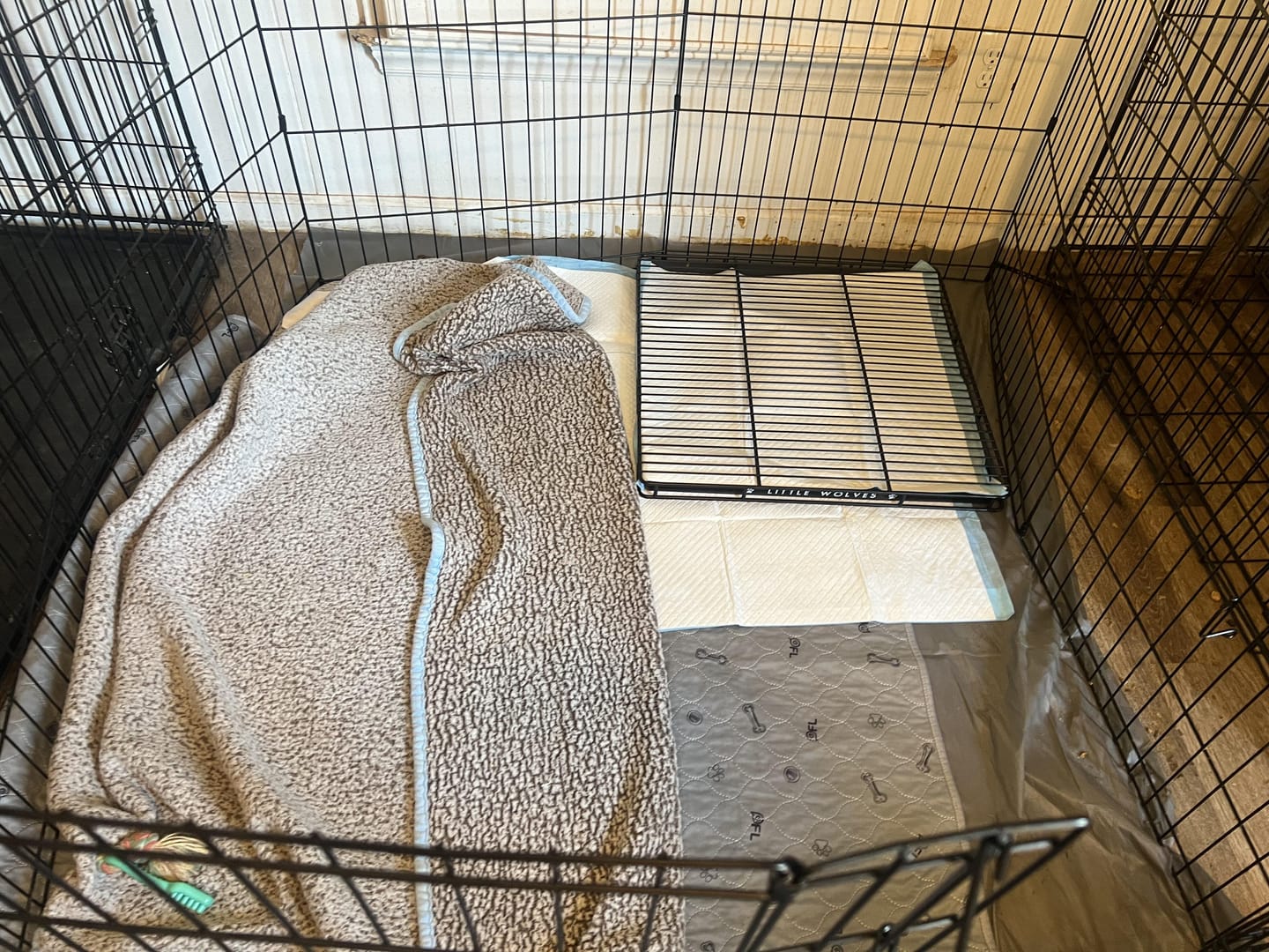 Customer photo review of Little Wolves Potty Tray 22" x 22"