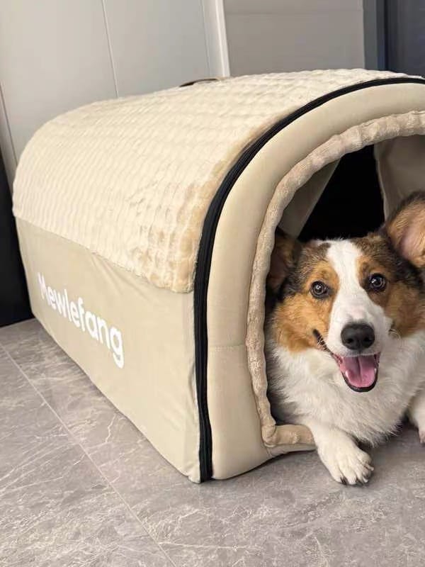 Customer photo review of The Cozy Cottage Pet Bed – A Snug Home for Your Furry Friend
