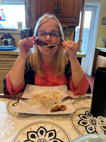 Customer photo review of 20oz RIBEYE STEAKS – BONE-IN, AMERICAN RAISED, FLAVOR-PACKED