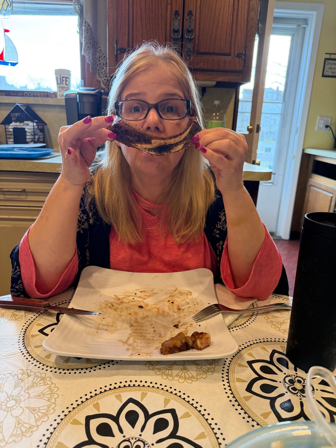 Customer photo review of 20oz RIBEYE STEAKS – BONE-IN, AMERICAN RAISED, FLAVOR-PACKED