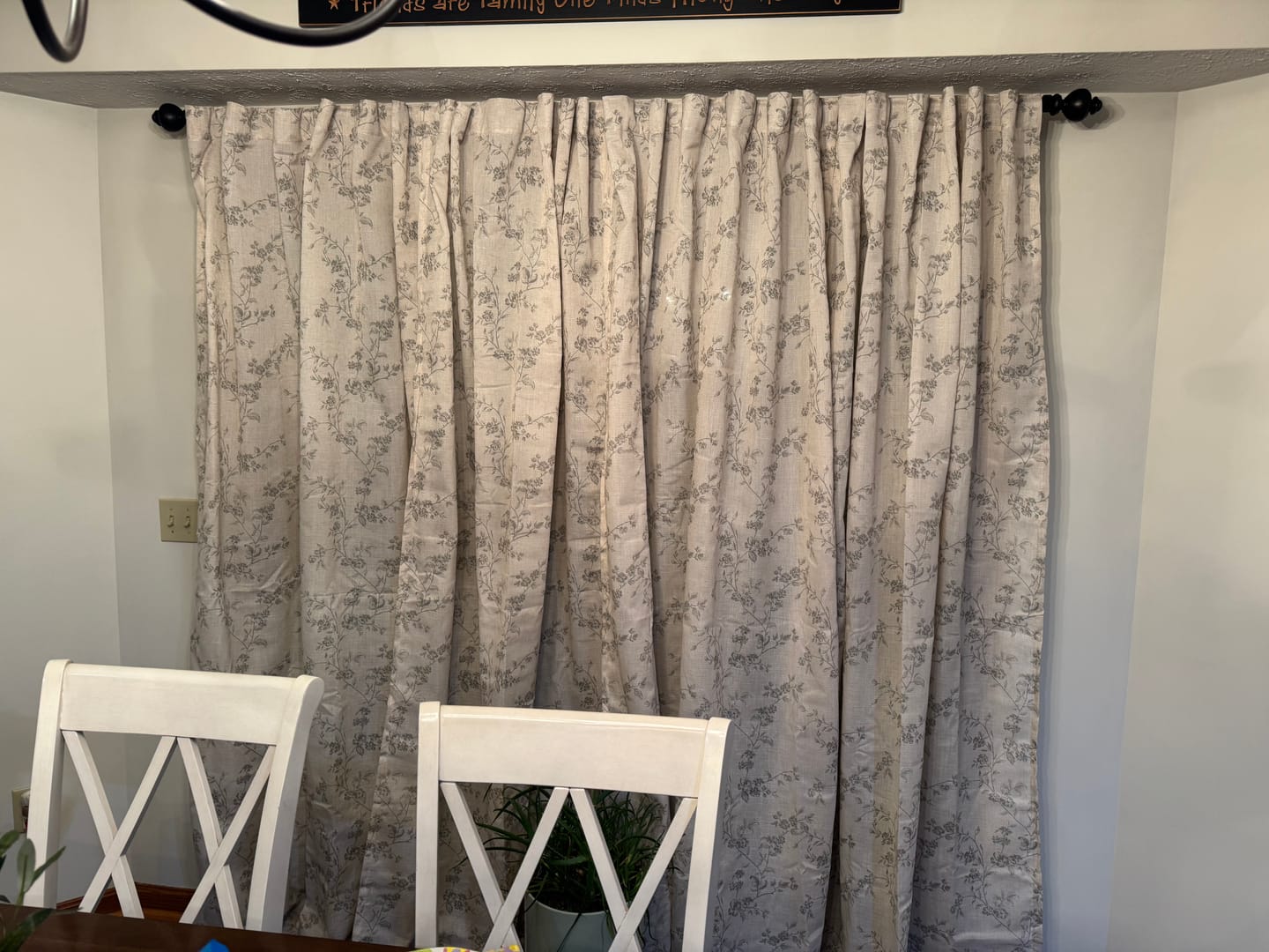 Customer photo review of Vine Blossom Linen Blend Curtains