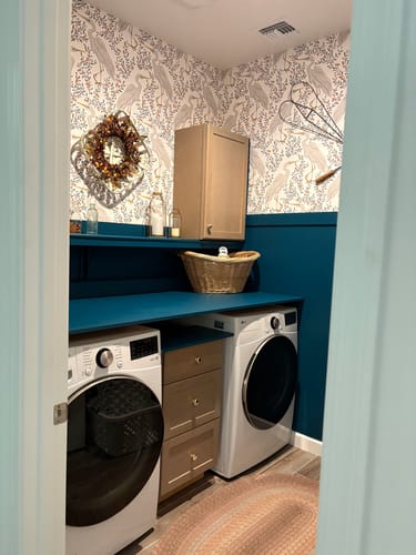 Customer photo review of Tallulah - Heron Bird Wallpaper