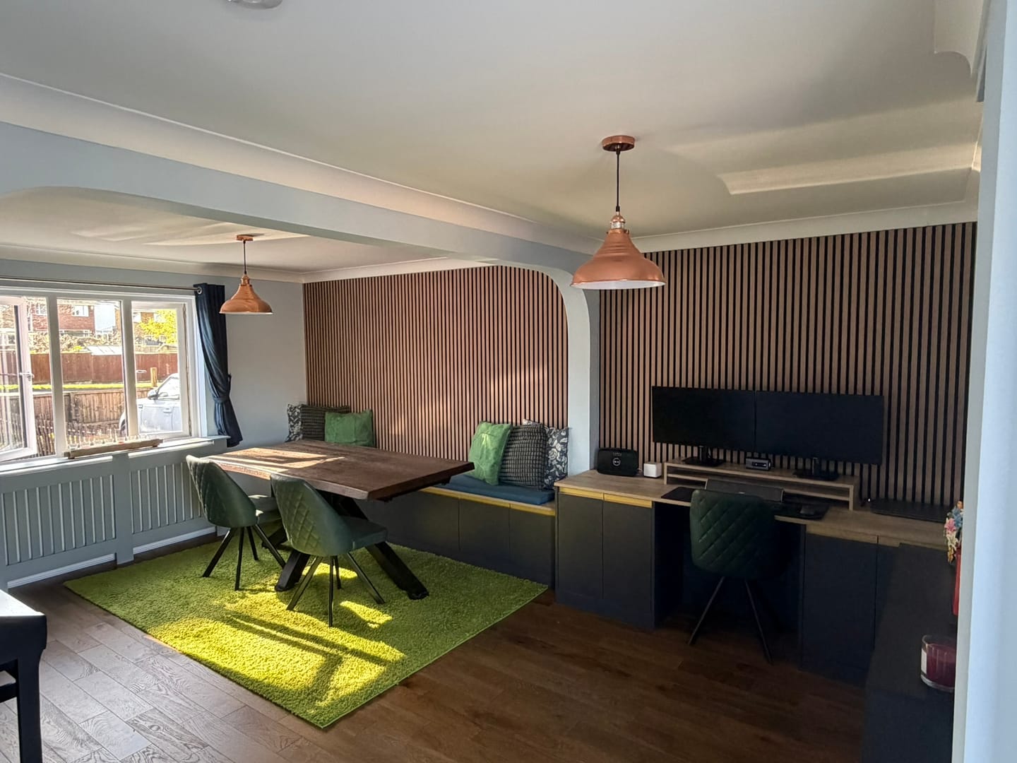 Customer photo review of Premium Acoustic Wall Panels - Natural Oak