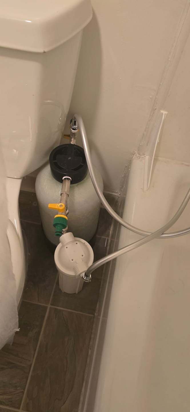 Customer photo review of Shower Water Softener System