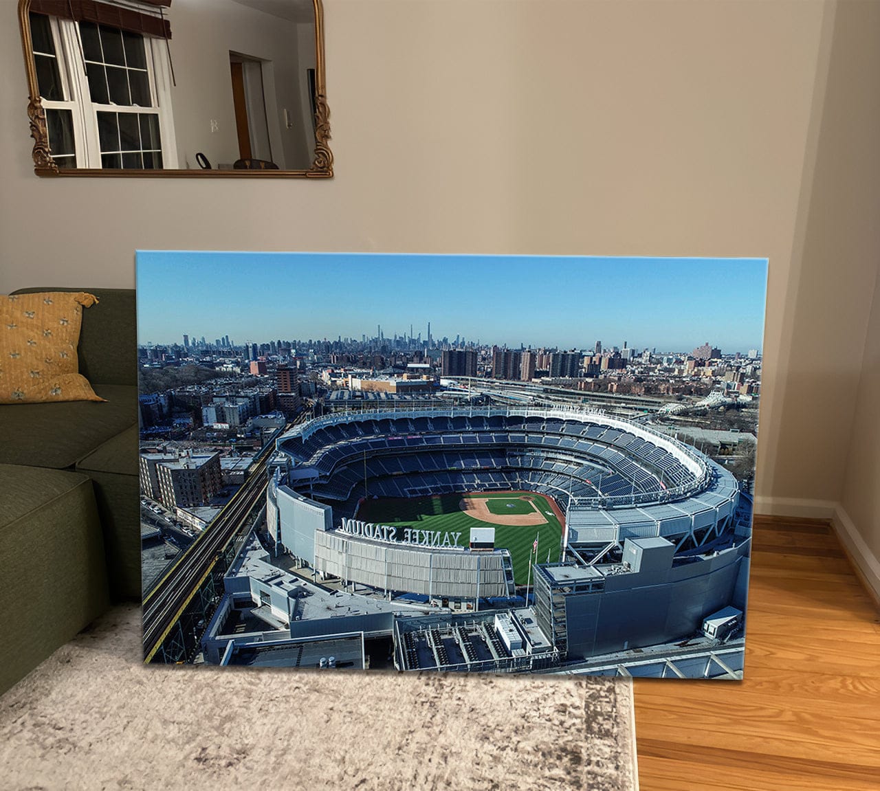 Customer photo review of Yankee Stadium, Stadium Canvas, Sport Art, Gift for him, Man Cave Decor, Art Print, Canvas Print Wall Art
