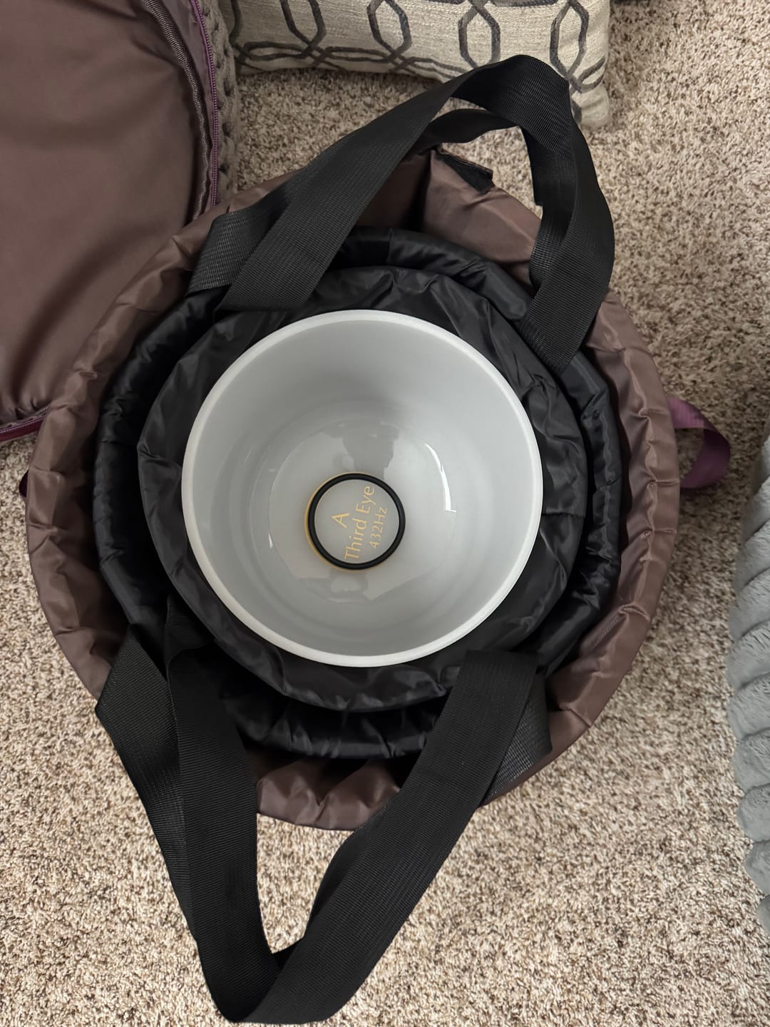 Customer photo review of Crystal Singing Bowl Carrying Case Set