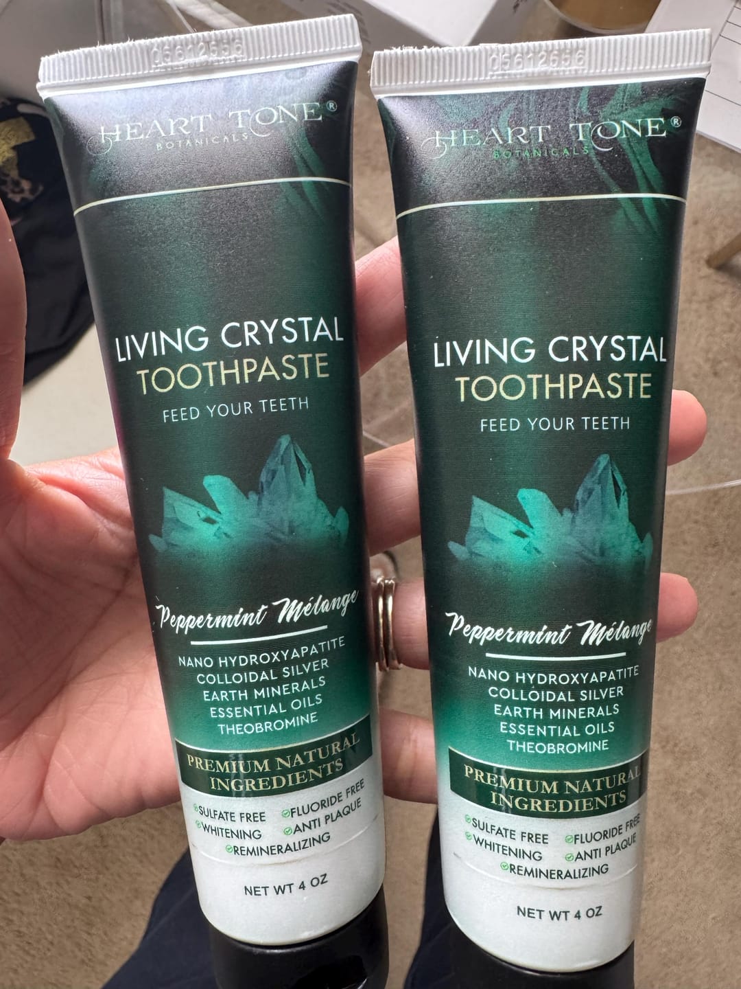 Customer photo review of Living Crystal Toothpaste