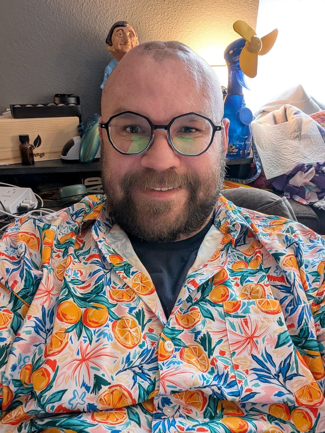 Customer photo review of Super Stretch - Florida Oranges Hawaiian Shirt