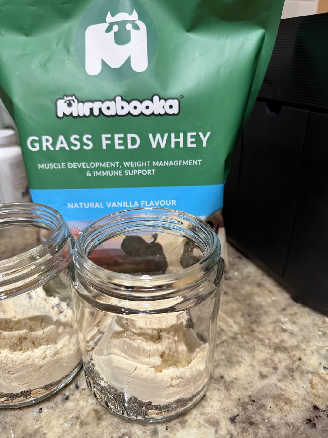 Customer photo review of Grass Fed Whey Protein Vanilla 1kg (33 servings)
