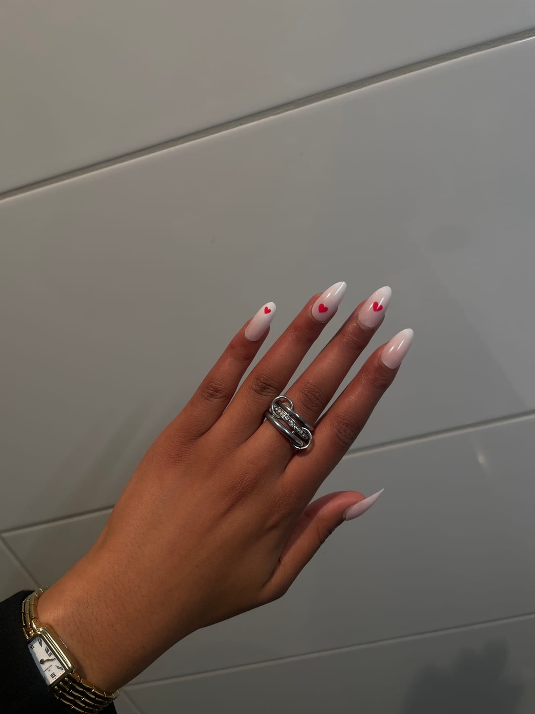 Customer photo review of Ethel - Stacked Ring Crystal Stainless Steel