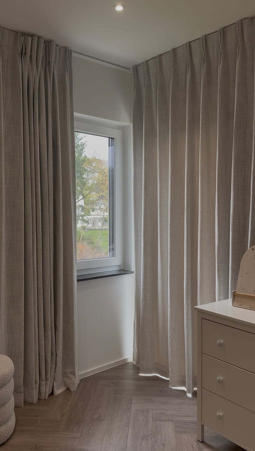 Customer photo review of Cassie Linen Blend Custom Curtains