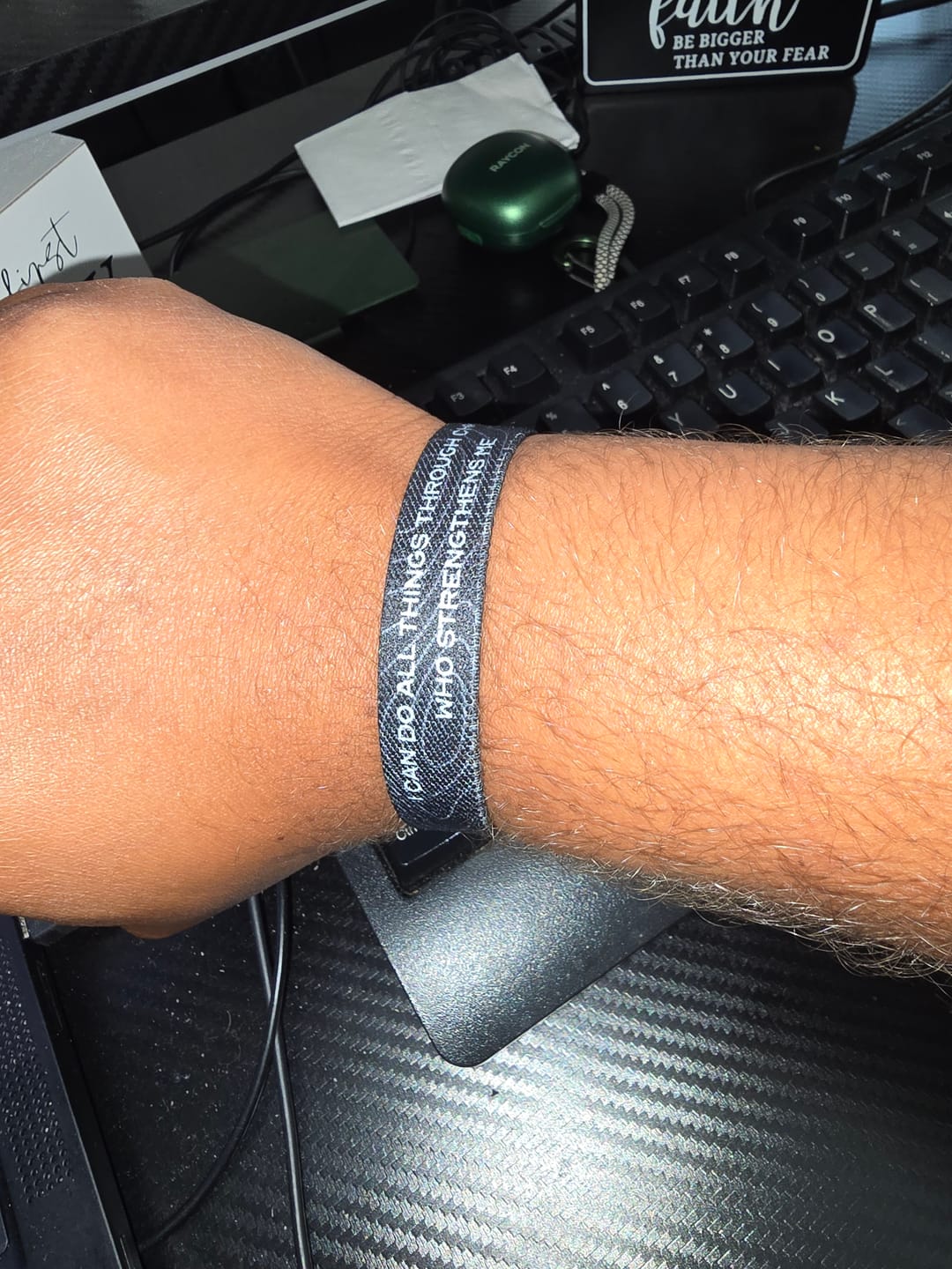 Customer photo review of Daily Bible Verse Wristband