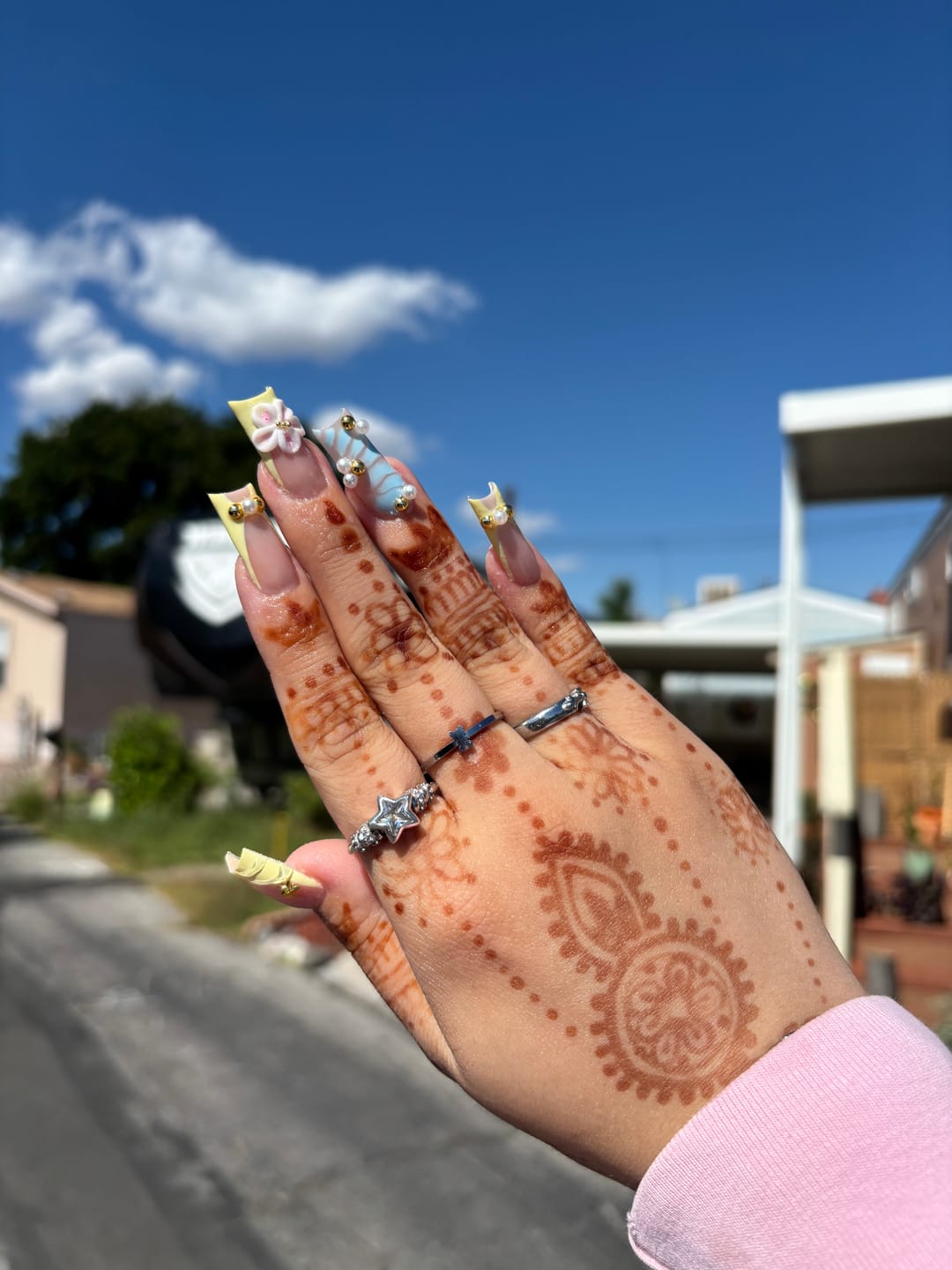 Customer photo review of Chrome Cross Ring Band