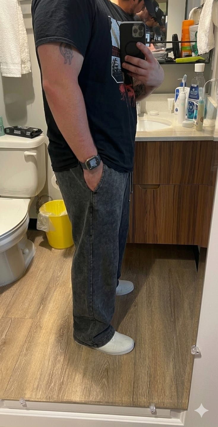 Customer photo review of Heavyweight Washed Hoodie/Jogger Set