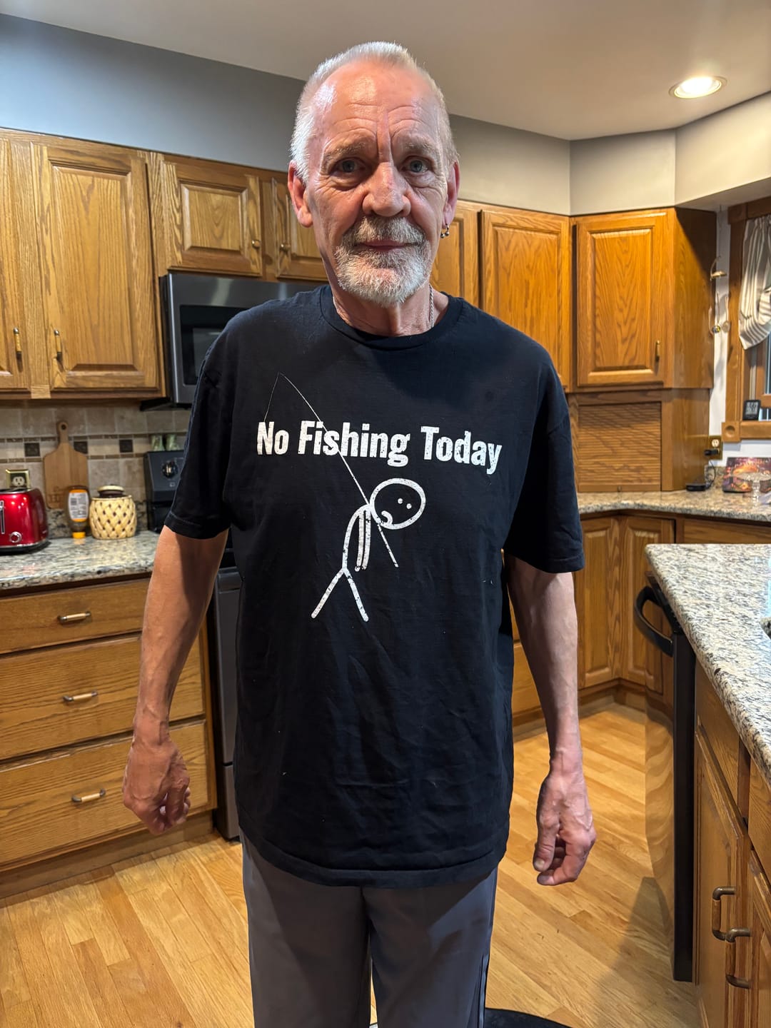 Customer photo review of No Fishing Today (62) T Shirt US