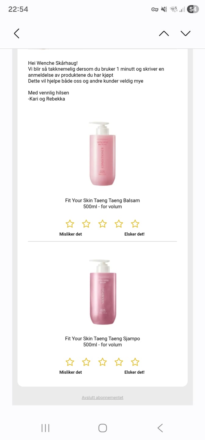 Customer photo review of Fit Your Skin Taeng Taeng Balsam 500ml - for volum