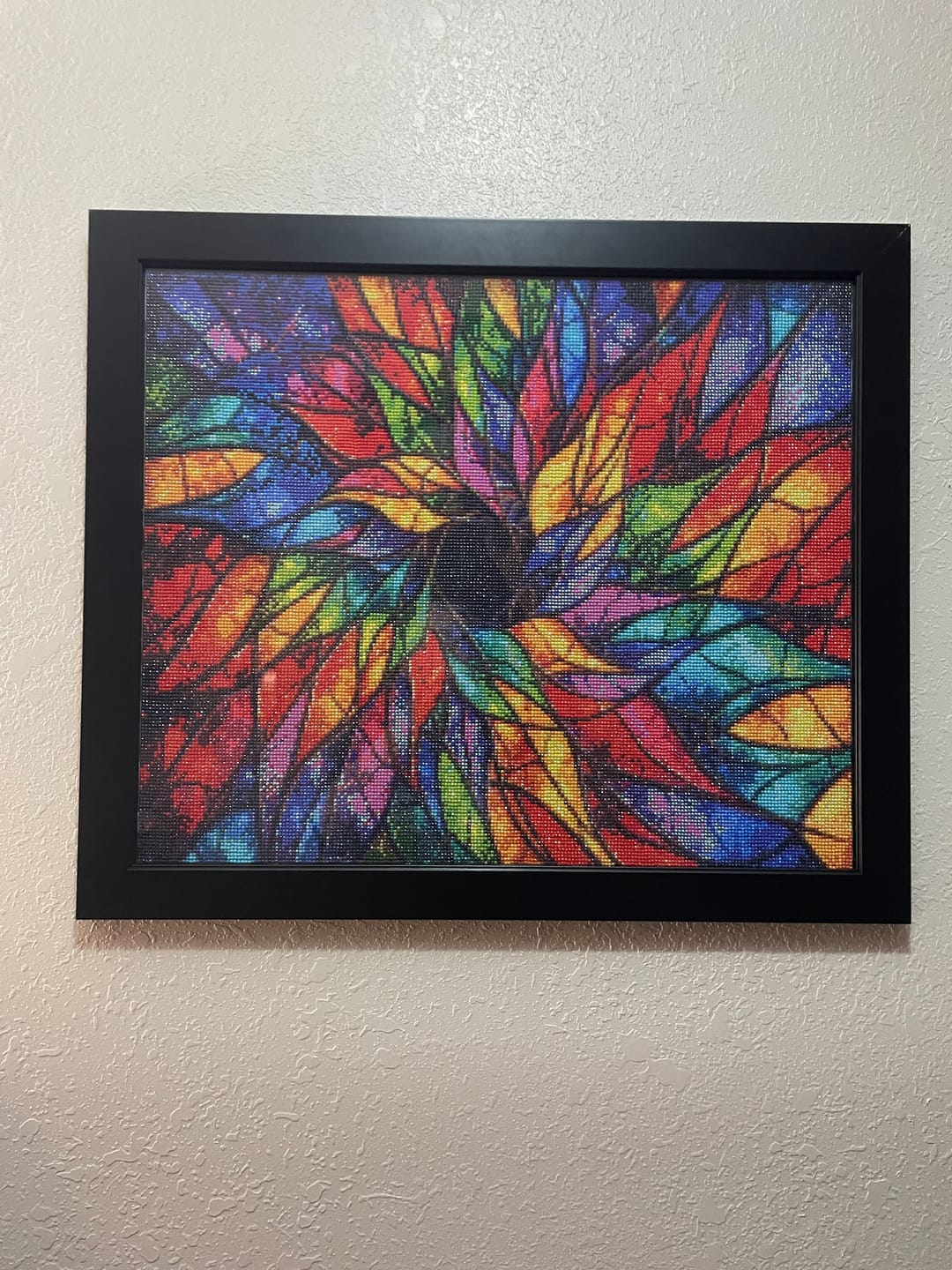 Customer photo review of (AB Drills) Radiant Spiral Stained Glass Diamond Painting Kit