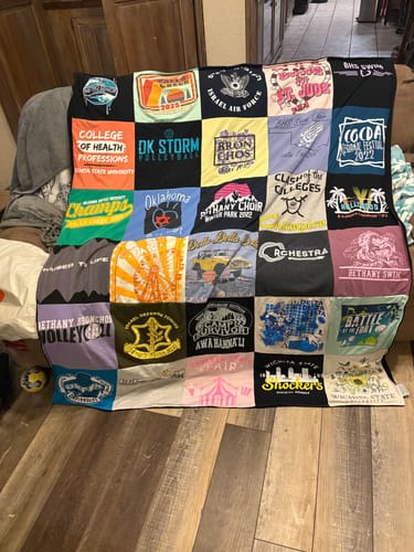 Customer photo review of Project Repat T-Shirt Quilt