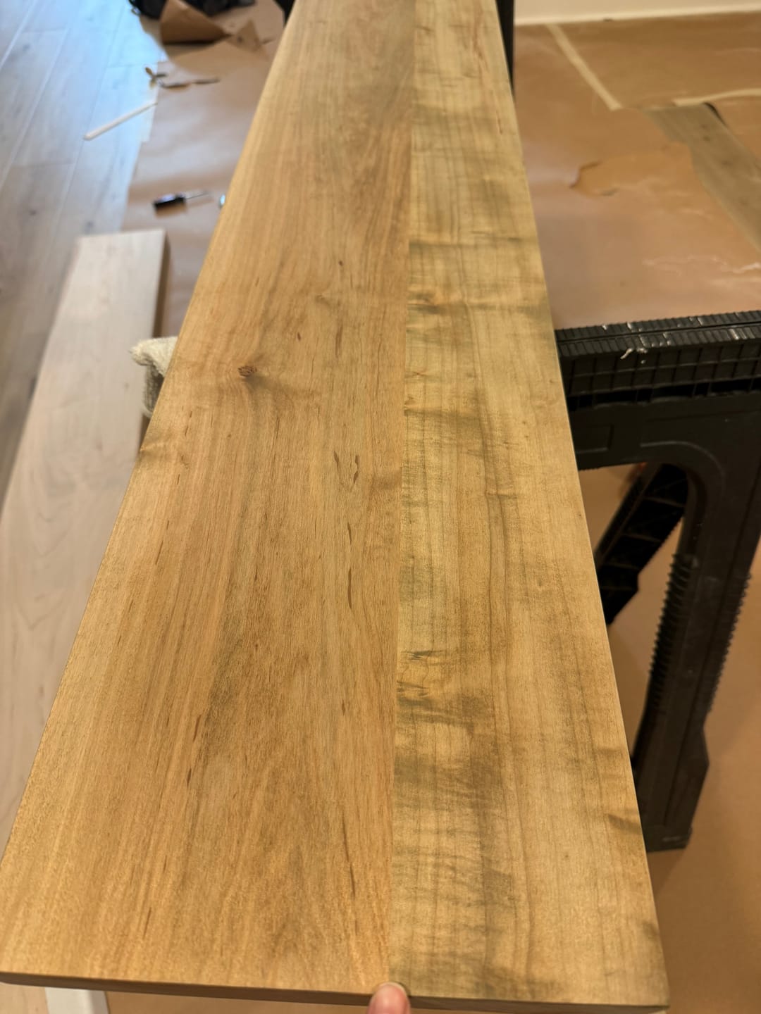 Customer photo review of Maple Floating Shelves