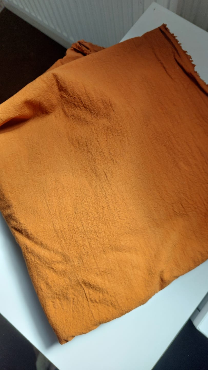 Customer photo review of Linen Feel 100% Cotton Fabric