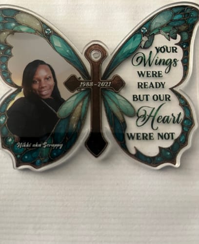 Customer photo review of I Am Always With You - Personalized Acrylic Car Hanger CO25