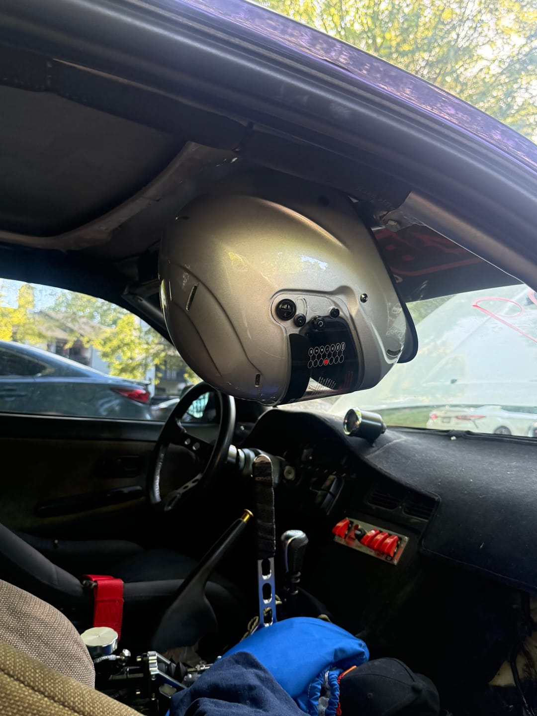 Customer photo review of Billet High Clearance Roll Bar Helmet / Steering Wheel Hook 1.625" 43-10001