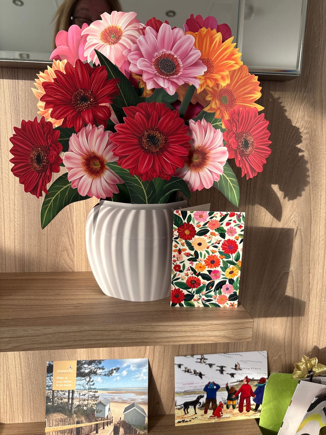 Customer photo review of Cheerful Gerberas Pop-Up Bouquet