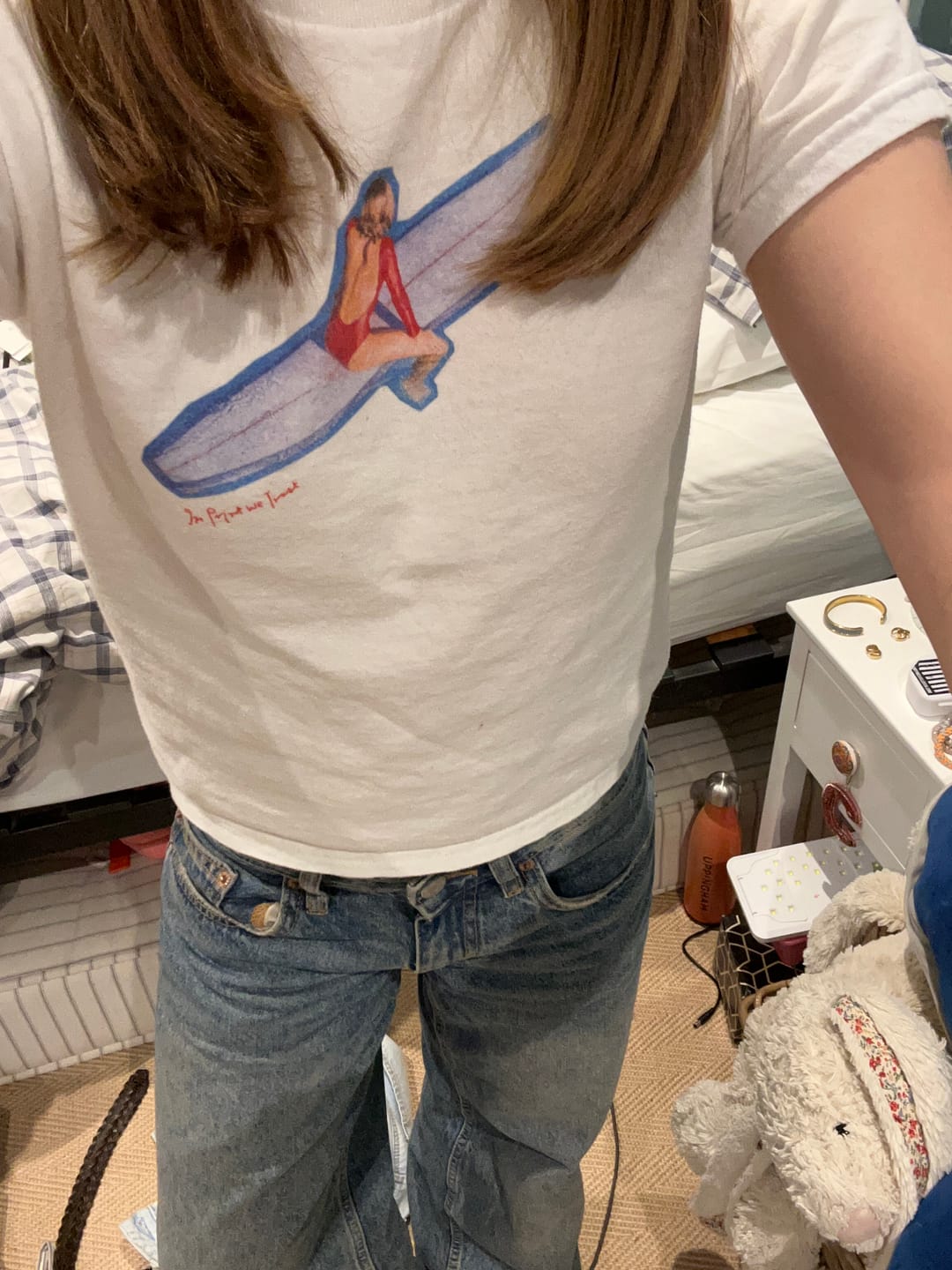 Customer photo review of surf's up baby tee